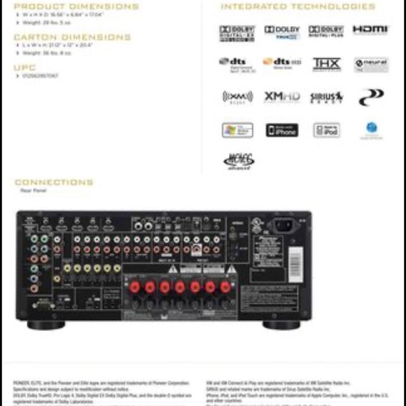 PIONEER ELITE RECEIVER - Picture 3 of 3